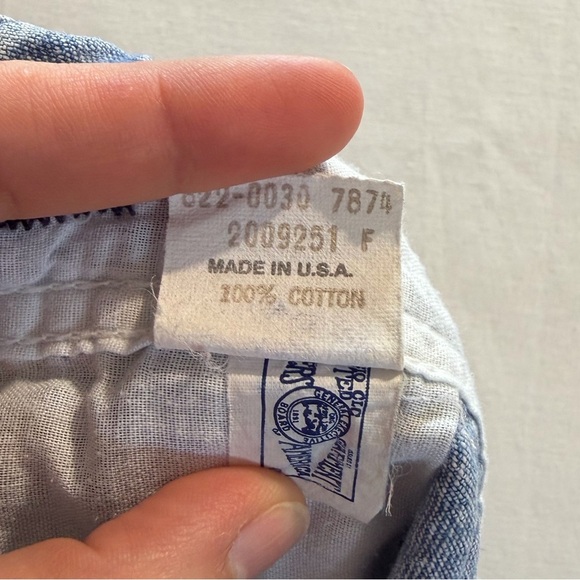 Oshkosh B'Gosh VTG Denim Jean Overall Light Wash Size 24 Months - Picture 7 of 8